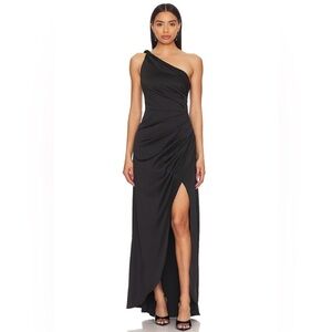 NWT Elliatt Biarritz Gown S Black One Shoulder